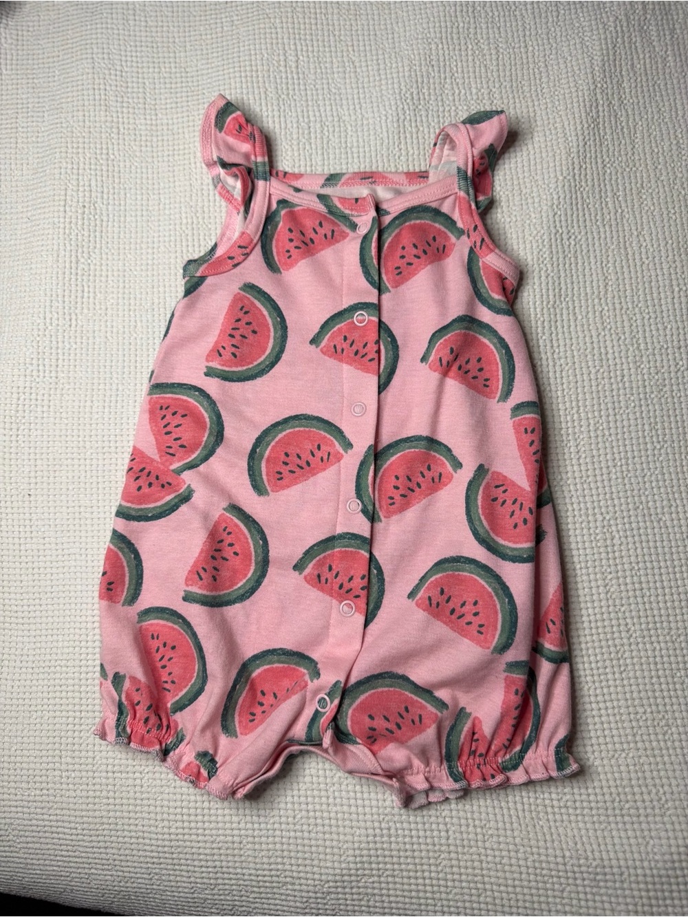 Carter's Pink Watermelon Print Romper